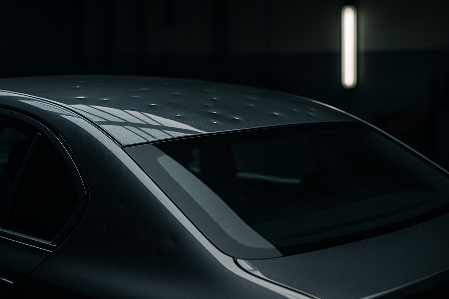 Hagelschaden am Fahrzeugdach nach Unwetter im Raum Freising